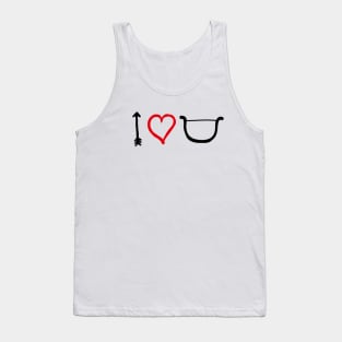 I love you bow arrow heart Cupid Valentine's day Tank Top